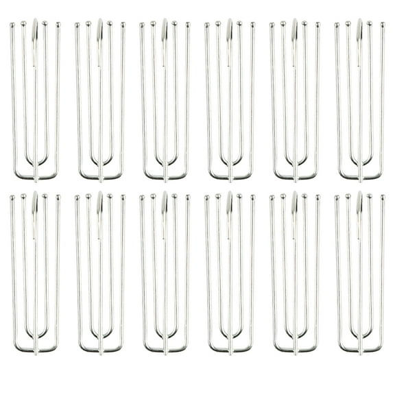 40pcs Practical Curtain Hooks 4-Prong Hooks Curtain Pinch Pleat Clips Hooks