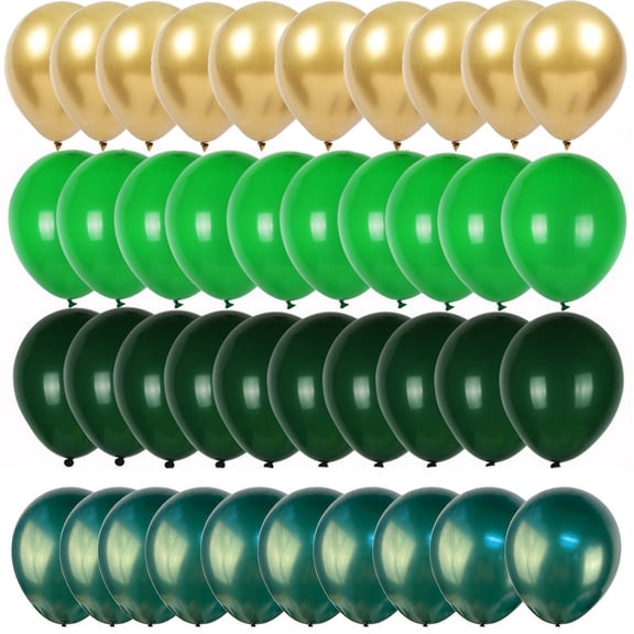 40pcs Retro Dark Green Balloons Set Confetti Balloon Jungle Safari Animal Birthday Party Decorations Kids Boy Baby Shower Favors