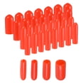 thumbnail image 1 of Uxcell 40pcs Round Rubber End Caps 3/32" 1/8" 5/32" 1/4" Red Vinyl Cover Screw Thread Protectors Assortment Kit, 1 of 6