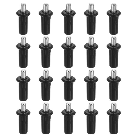 40pcs Shutter Repair Pins, Spring Loaded Plantation Shutter Replacement Repair Pins Metal Plantation Shutter Pins Louvers Staples for Windows, Black(1 x 0.41 x 0.28 Inch)
