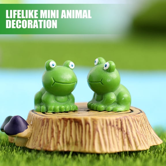 40pcs Simulation Frog Resin Ornaments Frog Shape Aquarium Decoration