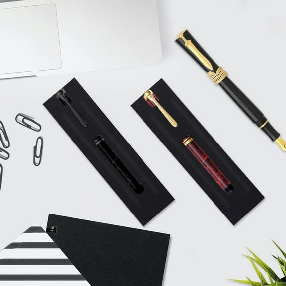 40pcs Single Pen Sleeve Box Stands, Display-Ready Single Pen Pouches With Clear Window, Paper Sleeve Protectors For Single Pens, And Pen Packaging Bags