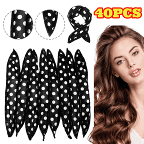 40pcs Soft Satin Sponge Rollers for Overnight Curlers, No Heat Foam Curlers for Long Hair