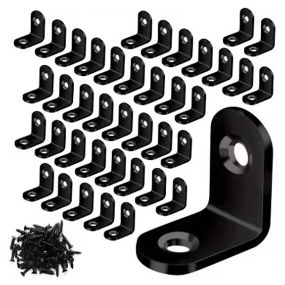 40pcs Stainless Stee L Bracket Corner Braces Joint Right Angle Bracket Fastener L-shaped Joints Support Bracket