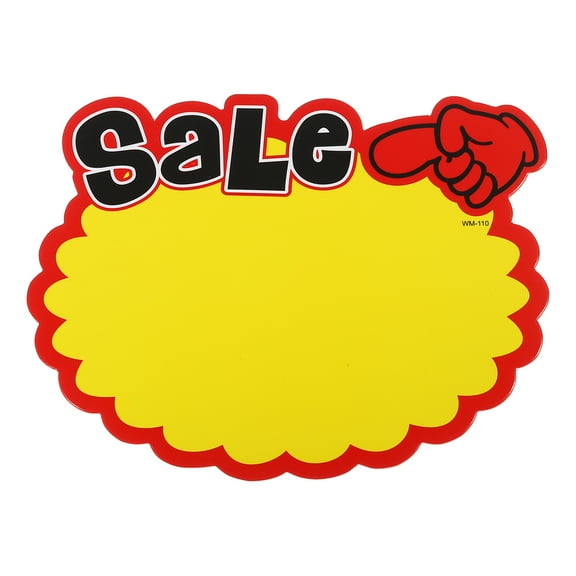 40pcs Star Burst Signs, 7x5.5in Blank Star Burst Signs Price Tag Stickers Pricing Tags, Forefinger Sale