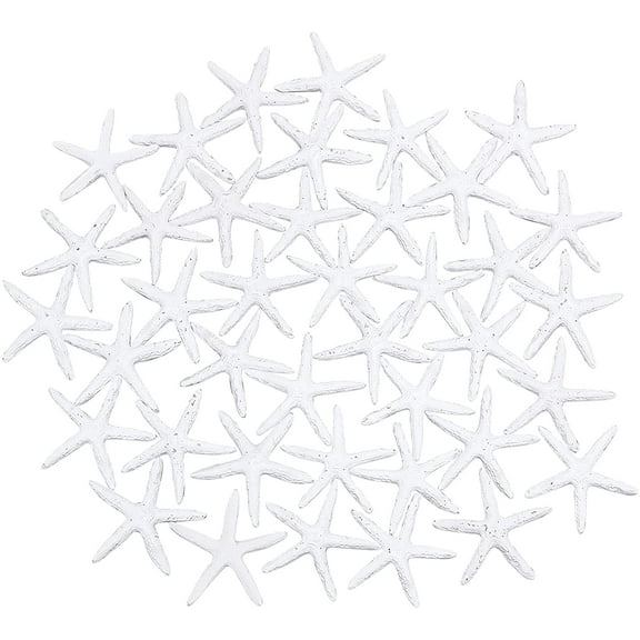 40pcs Starfish Decor 2 Inch Pencil Finger Starfish Resin Sea Star Flatback Hanging Decorative Ornaments for Wedding Party Christmas Tree Beach Home Crafts Project Fish for making