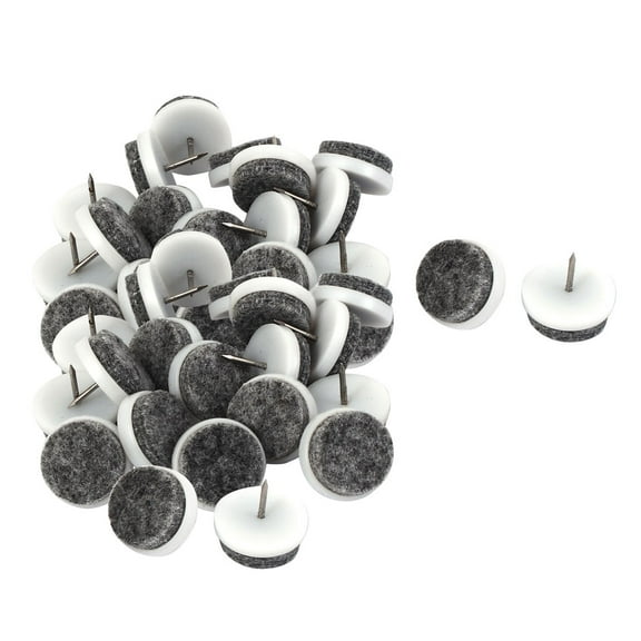 40pcs Table Chair Leg Feet Floor Felt Pad Skid Glide Nail Protectors 24mm Dia