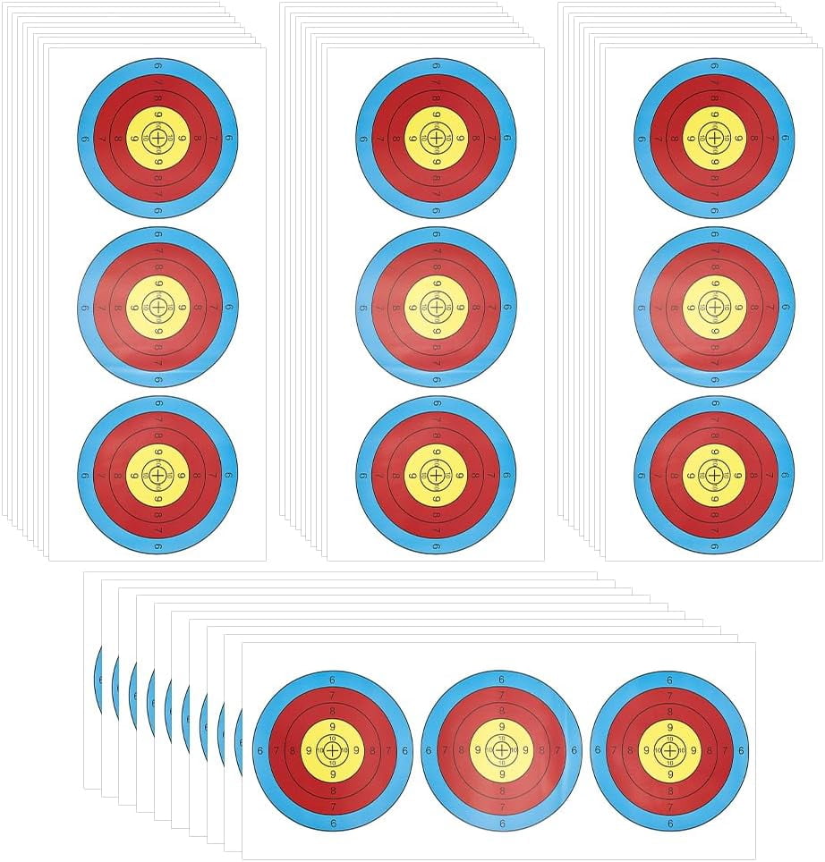 Target Practice Kit 40pcs Targets Paper Archery Target Practice Accessories 3 Spot Vertical ...