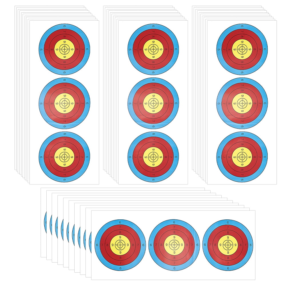 40pcs Targets Paper Archery Target Practice Accessories 3 Spot Vertical TargetsDIY