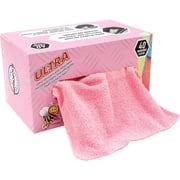 40pcs Ultra-Soft Microfiber Cleaning Cloths - Lint-Free, Reusable Towels for Home, Kitchen & Car - 20.32cm x 20.32cm with Storage Box