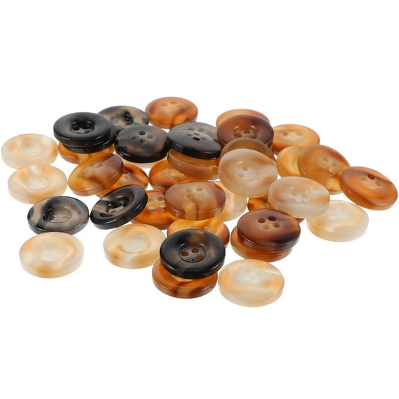 Raindrops Buttons Resin 40Pcs 1.8X1.8In
