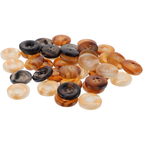 Raindrops Buttons Resin 40Pcs 1.8X1.8In