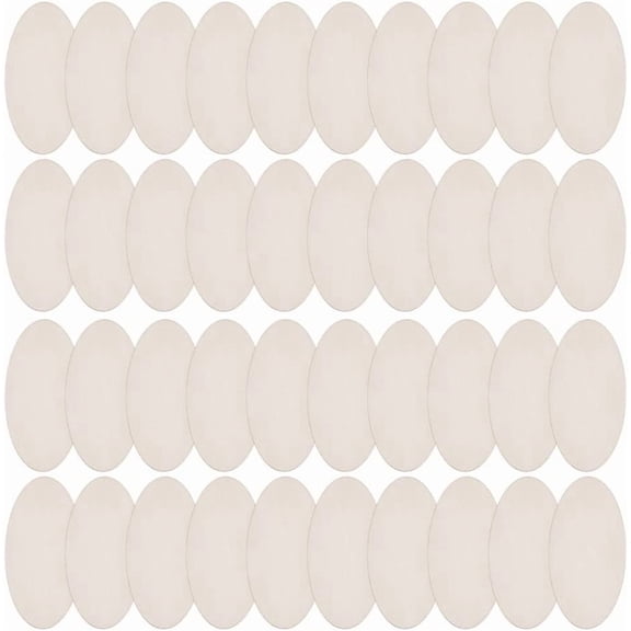 40pcs Wooden Oval Cutout 3.1 x 1.6 Inch Unfinished Wooden Blank Slices Crafts Natural Wood Circles DIY Plank Cutout Craft Supplies for DIY Artist Painting Door Hanger Sign Wedding Decor