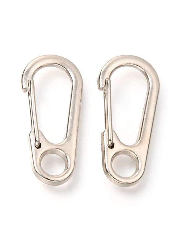 40pcs Zinc Alloy Rock Climbing Carabiners Key Clasps Platinum 31.5x14.5x7mmDIY
