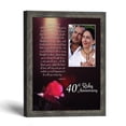 thumbnail image 1 of 40th Anniversary Picture Frame for Couple, Ruby Rose Keepsake, 1 of 8
