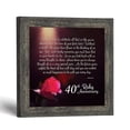 thumbnail image 1 of 40th Ruby Anniversary Picture Frame, Printed Verse Keepsake, 1 of 8