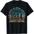 thumbnail image 1 of 40th Birthday 40 Year Old Gifts Vintage 1984 Limited Edition T-Shirt, 1 of 4