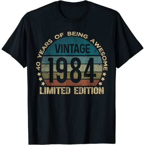 40th Birthday 40 Year Old Gifts Vintage 1984 Limited Edition T-Shirt