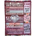 thumbnail image 1 of 40th Birthday Blanket Turning 40 Year Old Throw Blankets Throws for Women Mom Aunt Friends Bestie Birthday Gifts 50X60 Inch, 1 of 6
