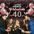thumbnail image 1 of 40th Birthday Decorations Backdrop for Women, Rose Gold Happy 40th Bday Banner Decoration for Ladies, 40 and Fabulous Decorations Backdrop Party Supplies, 40 Year Old Photography Background 6x4ft, 1 of 5