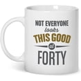 thumbnail image 1 of 40th Birthday Gift Mug for Women Happy 40 Birthday Forty Coffee Cup 11oz, 1 of 1