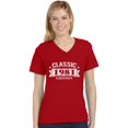 thumbnail image 1 of 40th Birthday Gift Shirt 1981 Classic Edition V-Neck Fitted Women T-Shirt X-Large Red, 1 of 5