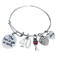 thumbnail image 1 of 40th Birthday Gift for Women, The Best is Yet to Come Wine Charm Bracelet, 40th Birthday Ideas, Gift for Her, 1 of 4