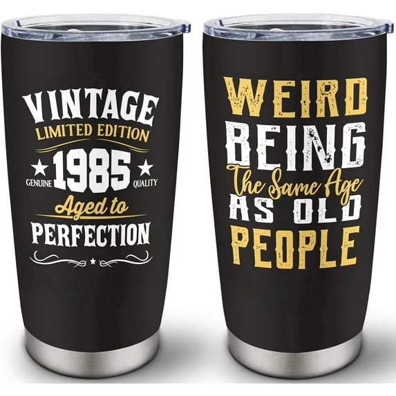 40th Birthday Gifts Men, 40 Year Old Birthday Gifts for Him, 1985 Birthday Gifts for Men, Birthday Gifts for Men Turning 40, Unique 40th Birthday Gifts for Dad, Husband Friends Coworker 20oz Tumbler