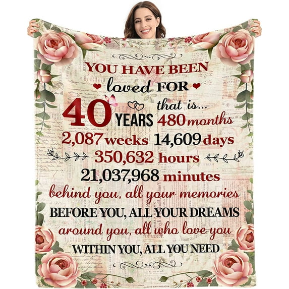 40th Birthday Gifts for Women 1982 Blanket 40 Year Old Birthday Gifts for Women Turning 40 Unique 40th Birthday Gifts for Her Funny 40th Birthday Decorations for Women Him Wife Sister Mom Friends
