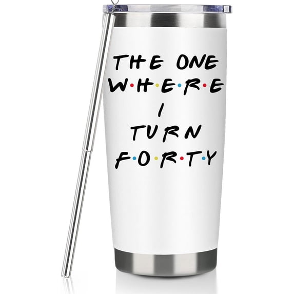 40th Birthday Gifts For Women 1984 Birthday Decorations For Women Female 20oz Wine Tumbler Happy 40 Year Old Bday Presents For Bestie Friend Sister Woman White Wine Cup