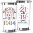 thumbnail image 1 of 40th Birthday Gifts Women - 40th Birthday Decorations Woman, Man - 40 Year Old Gifts Unique Ideas, Making World Better Since 1984 Cool 40th Birthday - Funny Happy Turning 40-20oz Tumbler Cup, 1 of 6