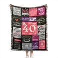 thumbnail image 1 of 40th Birthday Gifts for Women/Men Blanket 60"x50", Happy 40th Birthday Decorations for Women/Men Throw Blankets, 1983 Birthday Gifts for 40 Year Old Woman/Man, 40th Birthday Gifts Ideas, 1 of 5