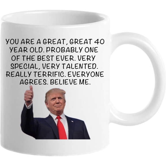 40th Birthday Gifts for Women Men, Funny 40 Year Old Birthday Gift Coffee Mug, 1985 40th Birthday Mugs for Women Men, Dad, Mom, Uncle, Aunt, Brother, 40th Birthday Gift Ideas, 11 oz