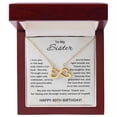 thumbnail image 1 of 40th Birthday Gifts for Sister - To My Sister Necklace from Sister - 40 Years Old Sister Title: 18k Yellow Gold Finish, Box Choice: Luxury Box, 1 of 1