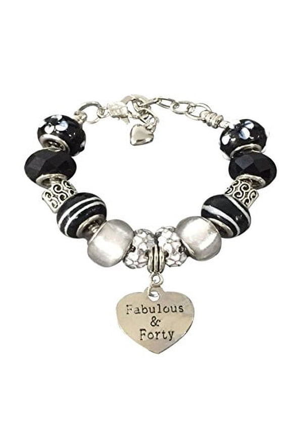 40th Birthday Gifts for Women, 40th Birthday Charm Bracelet, 40th Birthday Ideas, Gift for Her