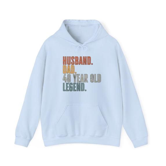 40th Birthday Husband Dad Hoodie Gifts Hooded Sweatshirt Pullover Shirt