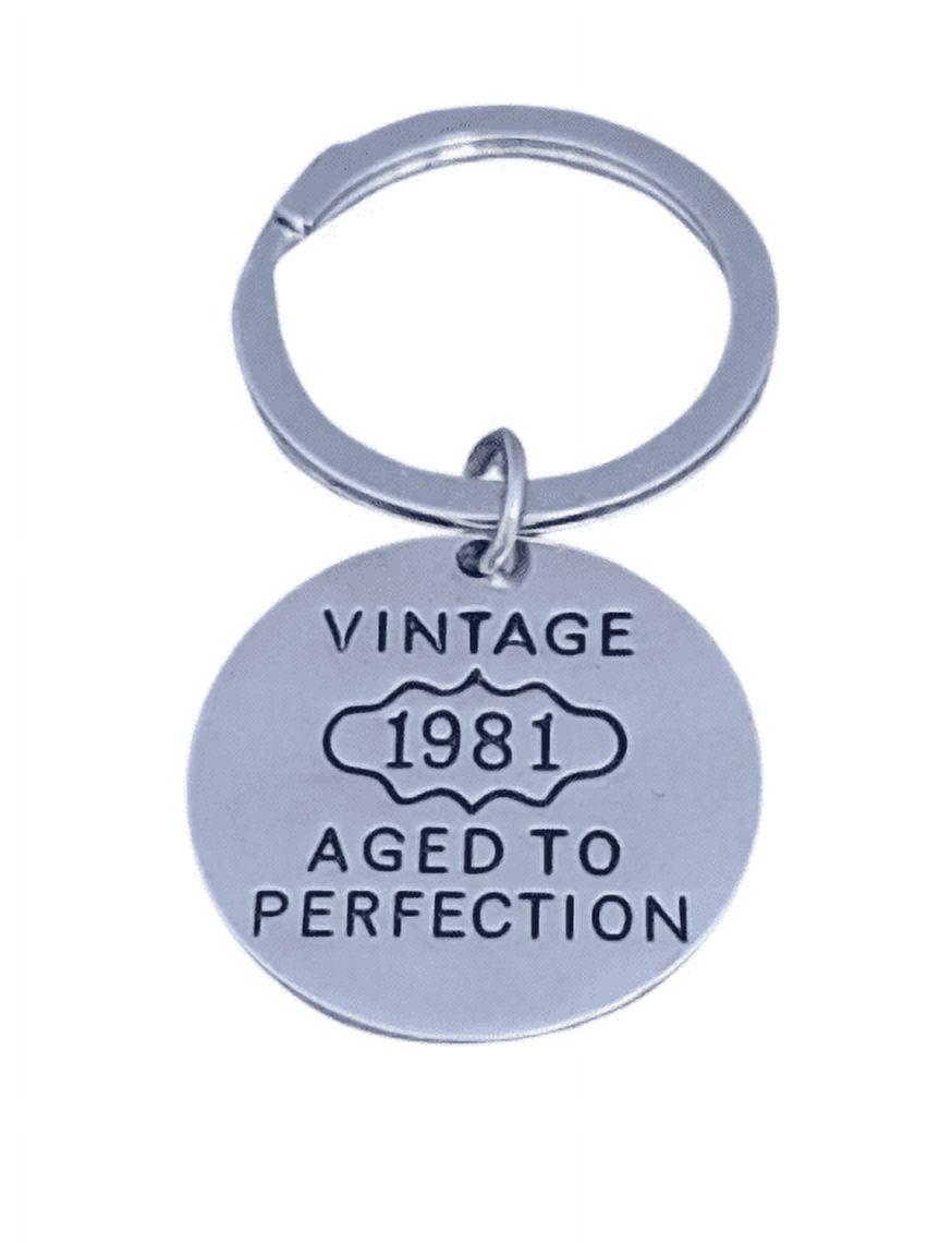 40th Birthday Keychain, 1981 Aged to Perfection Unisex Gift - Walmart.com