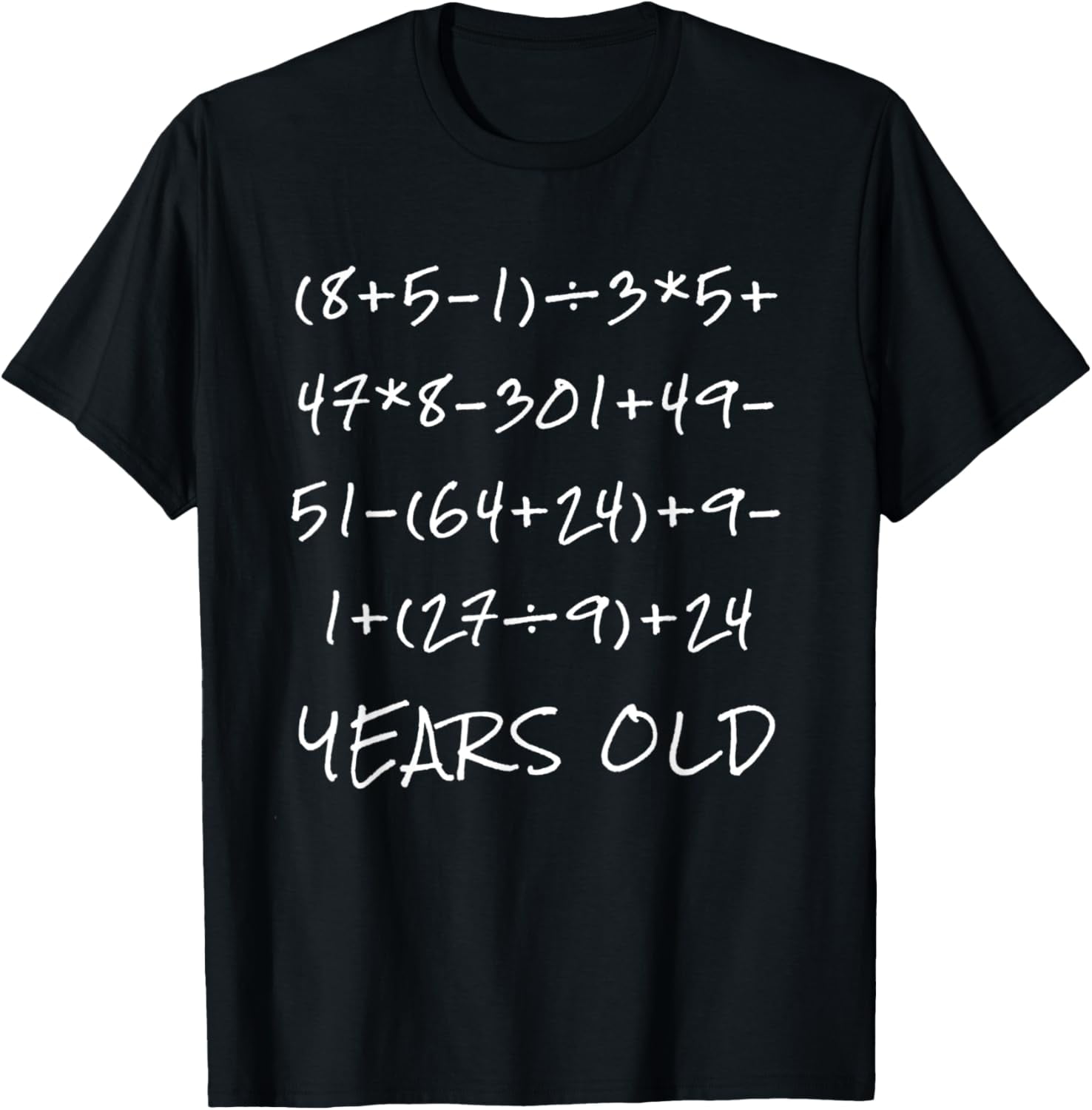 40th Birthday Math Problem Algebra Equation 40 Years Old T-Shirt ...