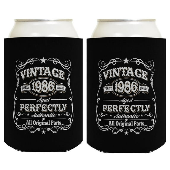 40th Birthday Presents Vintage 1986 Aged Perfectly 2-Pack Can Drink Thermocoolers