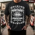 thumbnail image 1 of 40th Birthday Shirt,Vintage Made in 1986 Aged to Perfection Limited Edition Tee,Funny 40 Year Old T-Shirt, Gift For Women and Men, 1 of 2