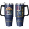 thumbnail image 1 of 40th Birthday Stainless Steel Tumbler with Handle & Straw, Birthday Gifts Cup 40 Oz, 40 Year Old Birthday Gifts for Girls, 40th Birthday Decorations for Girls, Happy 40th Birthday Gifts for Men, 1 of 6