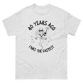 thumbnail image 1 of 40th Birthday T-Shirt, 40 Years Ago I was the Fastest Funny Birthday T-Shirt, Unisex Tee (Ash, S), 1 of 2