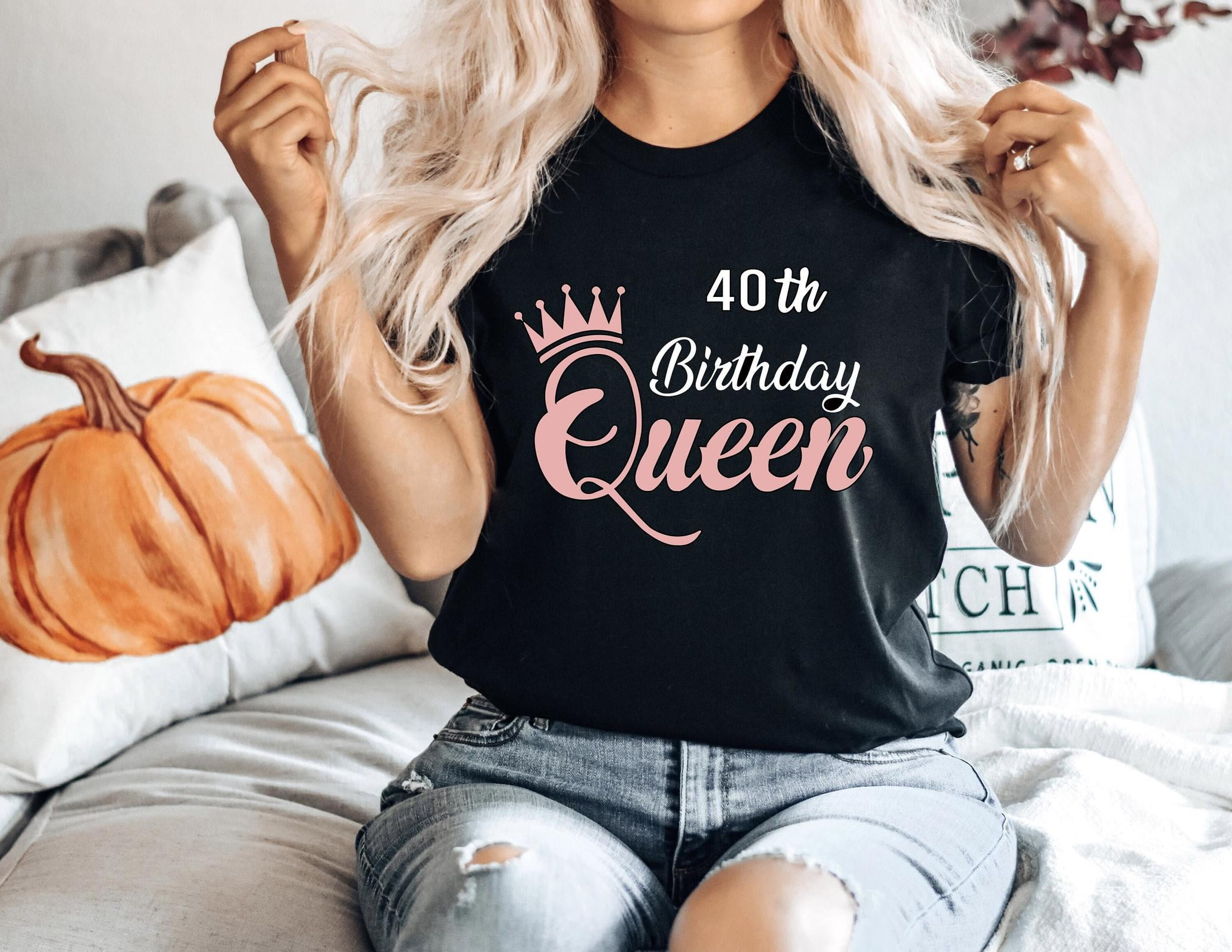 40th Birthday Tshirt for Women Ladies Birthday Queen Shirt Mum Lockdown