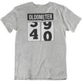 thumbnail image 1 of 40th Birthday or Anniversary Vintage Oldometer T-Shirt Gifts for Men & Women Light Grey, 1 of 7