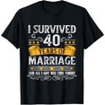 thumbnail image 1 of 40th Wedding Anniversary shirt Couples Husband Wife 40 Years T-Shirt, 1 of 5