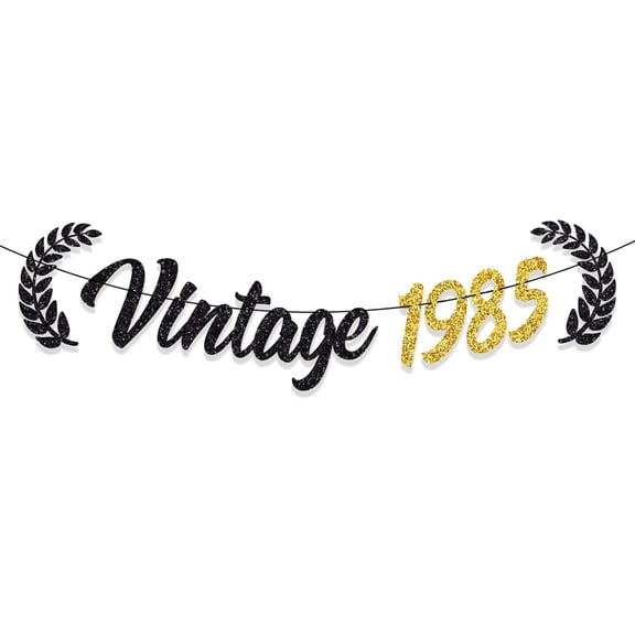 40th birthday decorations - Vintage 1985 banner for 40th birthday decor