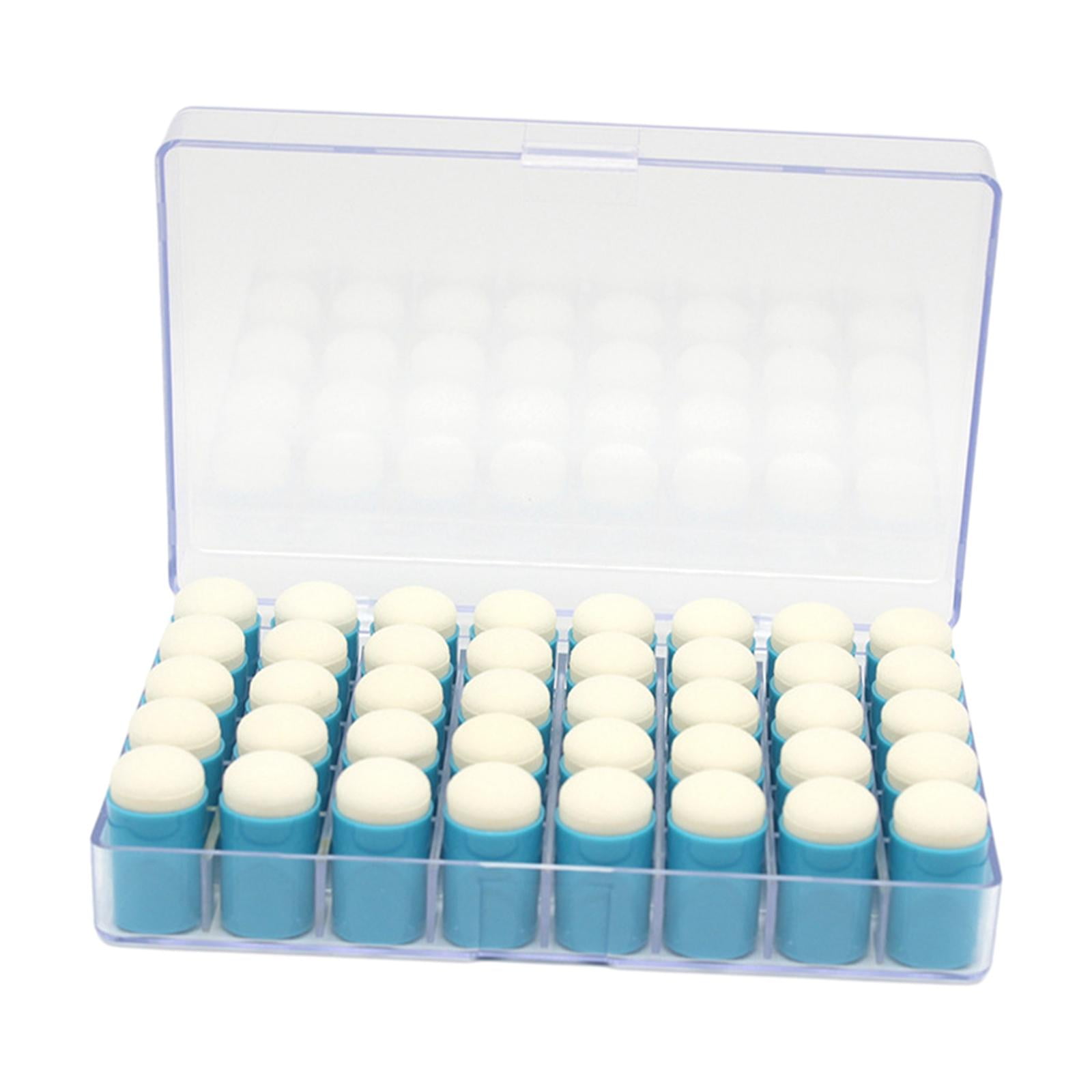 40x Finger Sponge Daubers with Box for Ink Pads Finger Painting Sponge