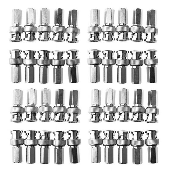 40x Twist-on BNC Male Coax Connectors CCTV RG59