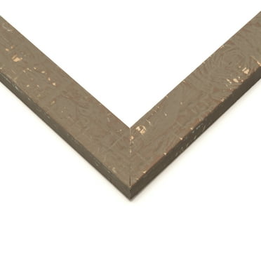 40x10 Distressed Brown Real Wood Picture Frame Width 1.25 inches | Interior Frame Depth 0.5 inches
