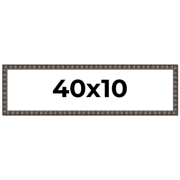 40x10 Frame Black Brown Chestnut Mosaic Solid Wood Picture Frame | 1.125 Inch Moulding Width |